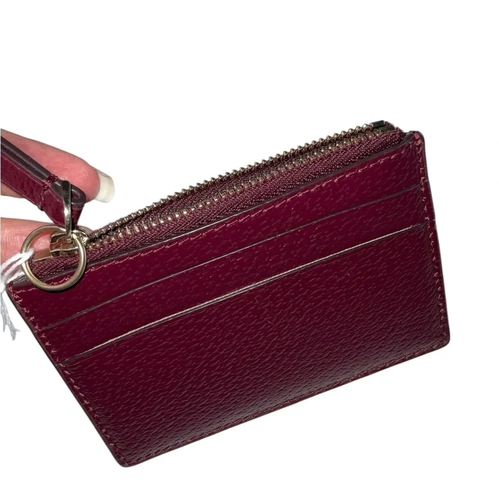 Kate Spade Burgundy Leather Card Holder